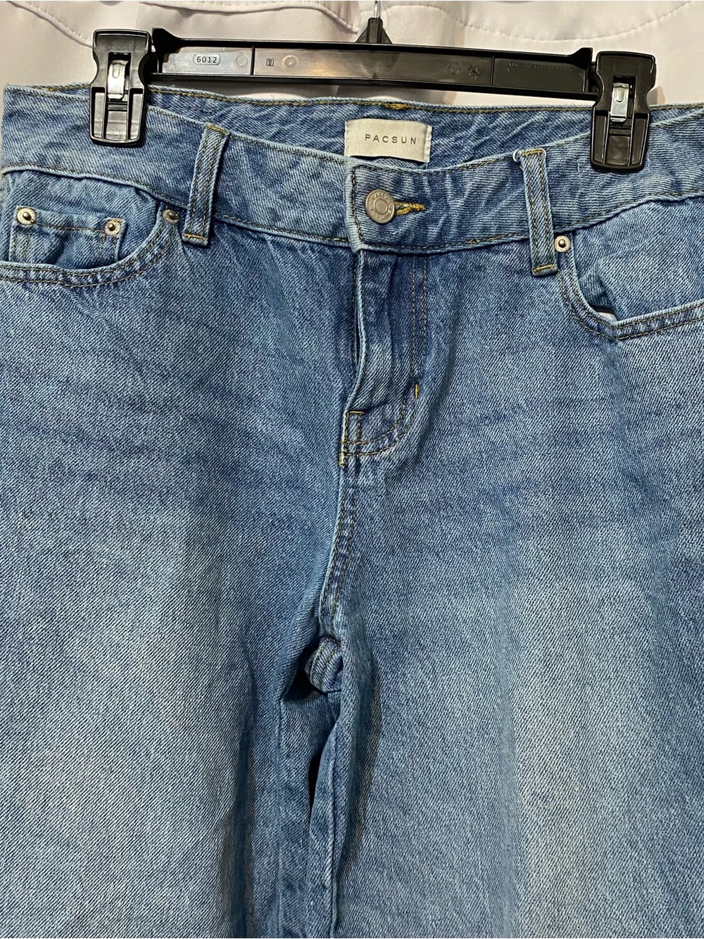 PacSun Women’s 28 Wide Leg Denim Jeans Casey Low Rise Baggy Cotton Medium Wash - Picture 2 of 7